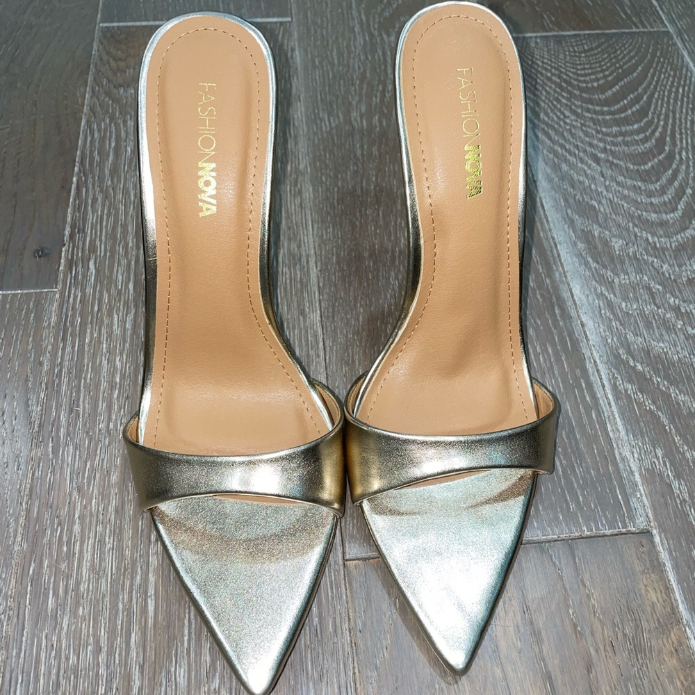 Gold Stiletto High Heels